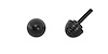 01A-9273-SRB Fordy Style Ashtray-Flasher Knob (Black), Universal