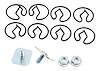 11A-20003 Hood Center Trim Hardware Kit, 1941 Ford Car - image 1