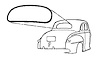 19A-7042084 Rear Window Seal w/ Groove, 1941-48 Ford Car - image 1