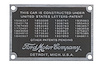 48-14001 Patent Data Plate, 1935-36 Ford - image 1