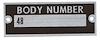 48-14002 Body Number Plate, 1935 Ford - image 1