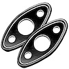 48-702356 Outside Door Handle Pads, 1935-37 Ford Car, 1937-47 Ford Pickup - image 1
