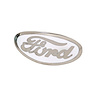 48-8212-W Grille Shell Ornament Emblem (White), 1935-36, 1938 Ford Car, 1936 Ford Pickup - image 1