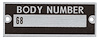 68-14002 Body Number Plate, 1936 Ford - image 1
