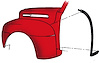 7C-16068 Fender to Cowl Seal, 1948-52 Ford Pickup