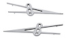 81A-16605/6 Hood Side Emblems, 1938 Ford Deluxe - image 1
