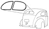 81A-704220 Rear Window Seal, 1938 Ford Deluxe Ford Sedan, 1939-40 Ford Sedan - image 1
