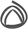 8C-16614 Upper Radiator Hood Seal, 1948-52 Ford Pickup
