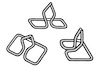 91A-20004 Grille Side Trim Clips, 1939 Ford Deluxe - image 1