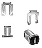 91A-9719-B Choke & Throttle Dash Grommet Kit, 1939-40 Ford Car, 1940-41 Ford Pickup