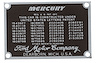 99A-14001 Patent Data Plate, 1939-1948 Mercury - image 1