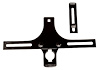 B-5034-B Front License Plate Bracket (Black), 1932 Ford Car, Ford Pickup - image 1