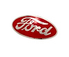 B-8212-STR-R Grille Shell Ornament Emblem, Bull Nose (Red), 1932 Ford Car