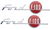 B5C-16721 Hood Side Emblems, 1955 Ford Pickup - image 1