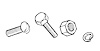 01A-8418/22-HK Grille Center Hardware Kit, 1940 Ford Deluxe