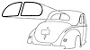 78-704220-S-GP Quarter Window Glass Pattern, 1937-40 Ford Coupe - image 1