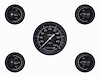 Gray AutoCross Series 5-Gauge Set 3-3/8" Electrical Speedometer (200 mph) - image 1