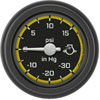 Yellow AutoCross Series Boost Gauge 2-1/8" Electrical - image 1