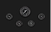 AX100GBLF Autocross Gray Five Gauge Set 100 - image 1