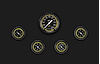 AX100YBLF Autocross Yellow Five Gauge Set 100 - image 1