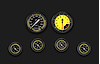 AX101YBLF Autocross Yellow Six Gauge Set 101 - image 1