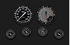 AX151GBLF Autocross Gray Six Gauge Set 151 - image 1