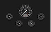 AX165GBLF Autocross Gray Five Gauge Set 165 - image 1
