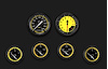 AX201YBLF Autocross Yellow Six Gauge Set 201 - image 1