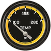 Autocross Yellow w/ Black Bezel 2 ? Water Temp. Short Sweep Includes ? Temp Sender - image 1