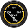 AX226YBPF-02 Autocross Yellow 2 5/8in. Short Sweep Water Temperature Gauge - image 1
