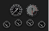 AX251GBLF Autocross Gray Six Gauge Set 251 - image 1