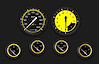 AX251YBLF Autocross Yellow Six Gauge Set 251 - image 1