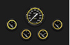 AX254YBLF Autocross Yellow Five Gauge Set 254 - image 1