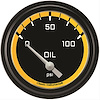 Autocross Yellow w/ Black Bezel 2 ? Oil Press 100psi Short Sweep - image 1