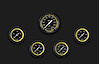 AX300YBLF Autocross Yellow Five Gauge Set 300 - image 1