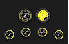 AX301YBLF Autocross Yellow Six Gauge Set 301 - image 1