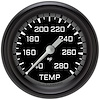 AX326GBPF-08 Autocross Gray 2 5/8in. Full Sweep Water Temperature Gauge - image 1