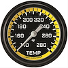 Autocross Yellow w/ Black Bezel 2 ? Coolant Temp Full Sweep Includes ? Temp Sender - image 1