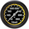 AX326YBPF-04 Autocross Yellow 2 5/8in. Full Sweep Water Temperature Gauge - image 1