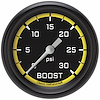 AX342YBPF Autocross Yellow 2 5/8in. Boost Gauge, 30 Psi - image 1