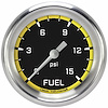 AX345YAPF Autocross Yellow 2 5/8in. Fuel Pressure Gauge, 15 Psi - image 1