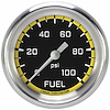 AX346YAPF Autocross Yellow 2 5/8in. Fuel Pressure Gauge, 100 Psi - image 1