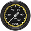 AX346YBPF Autocross Yellow 2 5/8in. Fuel Pressure Gauge, 100 Psi - image 1
