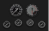 AX351GBLF Autocross Gray Six Gauge Set 351 - image 1