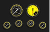 AX351YBLF Autocross Yellow Six Gauge Set 351 - image 1