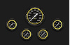 AX354YBLF Autocross Yellow Five Gauge Set 354 - image 1