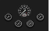AX365GBLF Autocross Gray Five Gauge Set 365 - image 1