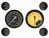Yellow AutoCross Series 6-Gauge Set 4-5/8" Elec Speedometer (200 mph) - image 1