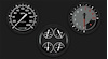 AX53GBLF Autocross Gray Three Gauge Set - image 1