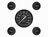 Gray AutoCross Series 5-Gauge Set 4-5/8" Electrical Speedometer (200 mph) - image 1